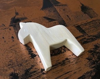 5+ Dala Horse Natural Wood Wooden Swedish Dalahorse Woodcarving Dalahäst Scandinavian Norse Fjord Horse 3–3.25" Blank DIY Paint Blanks