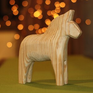 BIG Dala Horse 6" Unfinished Natural Wood Wooden Swedish Dalahorse Raw Wood DIY Paint Your Own Scandinavian Sweden Svenska Dalahäst