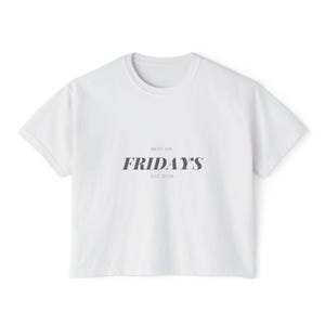 Fridays Script Logo Tee | Women's Boxy Tee