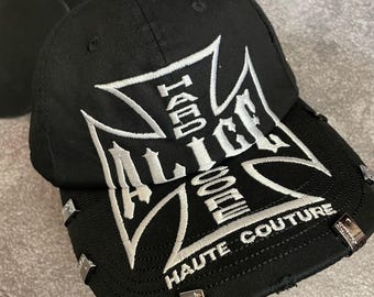cap hat alice hollywood sk8 streetwear opium vintage opium y2k distressed