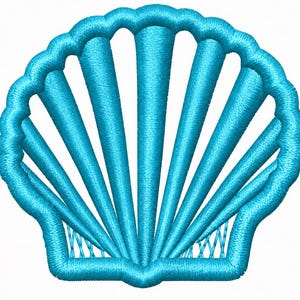 Scallop Shell 2 Beach House Coastal Custom Logo Monogram Machine Embroidery Digital Download Apparel Design Towels Blankets Caps Jackets Hat