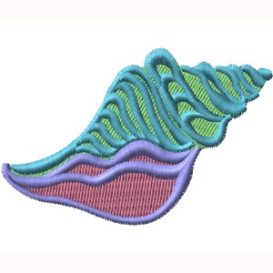 Conch Shell 1 Coastal Beach Custom Housewarming Monogram Machine Embroidery Seashell Design Apparel Towels Caps Shirts Hat Digital Download
