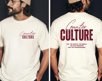Counter Culture Graphic Tee, Unisex Streetwear, Rebel, Vintage Print
