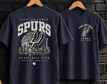 San Antonio Basketball Shirt, Vintage Texas Basketball Tee, Retro City Hoops T-Shirt, Basketball Fan Gift, Front Back Graphic Tee