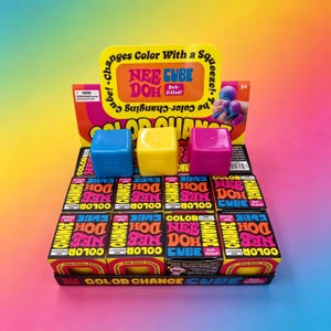 Nuovo schema di colori Soda Needoh Nice Cube Suptid Squish Soft Antistress Squeeze Fidget Toy con scatola colorata Regalo puzzle a sorpresa
