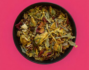Beautea örtte för strålande hud, måttlig koffeinhalt, 100 g burk, äpple, fänkål och ros