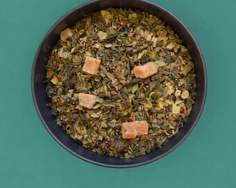 Teatox Now! Detox & Revitaliserande Örtte, Medel Koffeinhalt, 100g Burk, Grönt Te Frukt