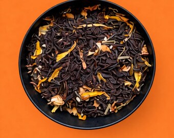 Black Ninja Ceylon svart te med citron och ingefära, lyxblandning (100 g burk)