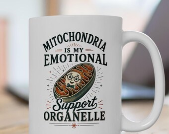 Taza de mitocondrias, regalo divertido para profesores de biología, taza de café científica, regalo para estudiantes de laboratorio, regalo divertido para biólogos.