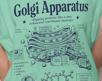 Golgi Apparatus Shirt, Biology Teacher Gift, Cell Biology Tee, Science Nerd Shirt, Microbiology Student Tee, Vintage Texbook Science Sirt