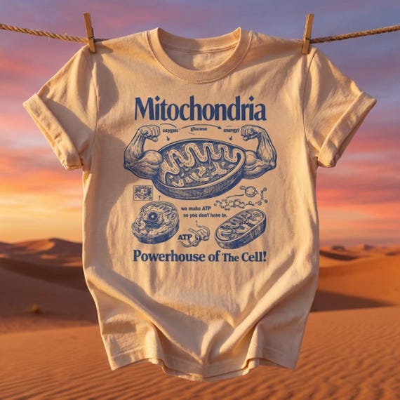 Mitochondria Shirt Vintage Biology Tshirt Powerhouse of the Cell Science Teacher Gift Retro Academic Tee