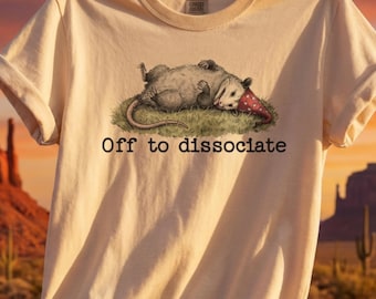 Anxiety Shirt of Possum Playing Dead | Socially Awkward Conversation Starter Antisocial Shirt for Homebodies