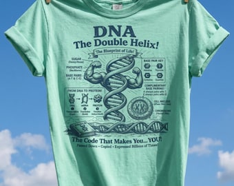 Vintage Science Tshirt DNA Double Helix | Science Gift With Retro Vibe