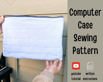 Laptop Sleeve Sewing Pattern - Laptop Bag Cover Pattern - Computer Case Sewing Pattern - Computer Case Template - Sewing Pattern for Laptop