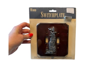 Figi Graphics Vintage 1998 Golf Wood Double Switch Plate Cover SPD-CO-101 NIP