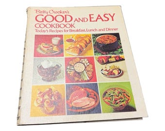 Libro de cocina fácil y buena de Betty Crocker, edición de 1973, encuadernación en espiral, Golden Press.