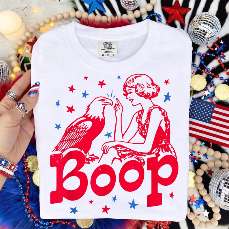 Boop Eagle Png Svg, Funny Patriotic Png Svg, Vintage Girl Eagle Svg Png ...