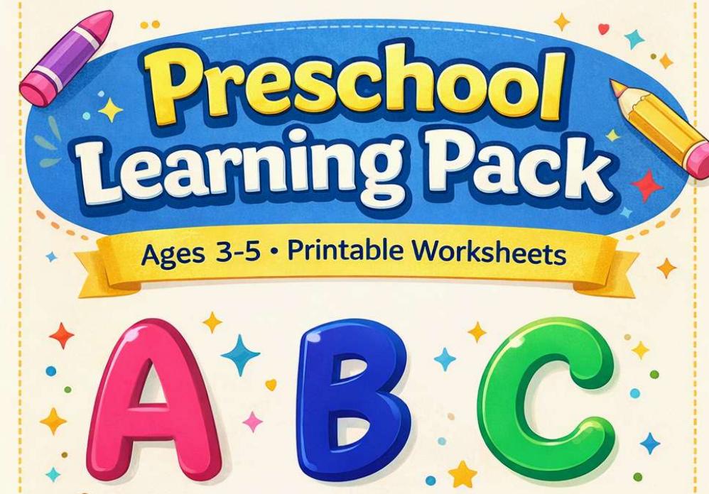 Preschool Worksheets Printable PDF Ages 3–5 | Preschool Learning
