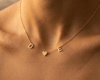 Custom Letter Necklace, Personalized Initials & Symbols, Dainty Minimalist Chain, Family or Couple Gift | Mother's Day Gift