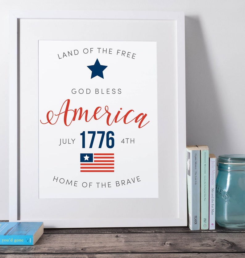 AMERICA 4th of July decor printable image 1