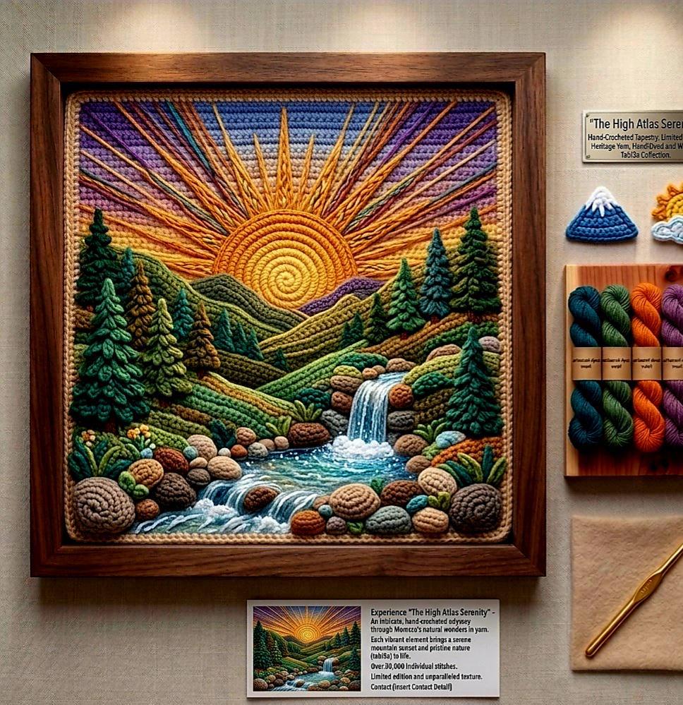 Crochet Landscape Wall Art