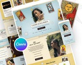 Canva Sales Website Template, Tarot Reading | Spiritual Business Website for Tarot Readers | Landing Page Tarot Cards Design