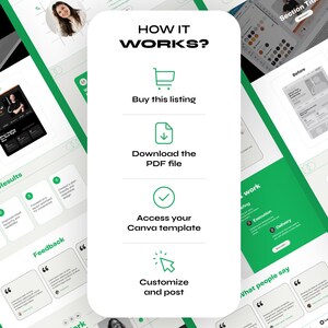 Sjabloon Canva-portfoliowebsite | Groen modern minimaal ontwerp | Persoonlijke merkwebsite | Volledig bewerkbaar + 3 kleuropties afbeelding 9
