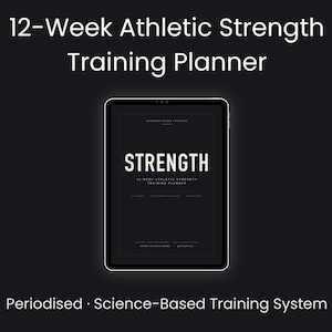 Strength Training Planner | 12-Week Periodised Workout Log | Science-Based Gym Tracker | Digital & Printable PDF | GoodNotes
