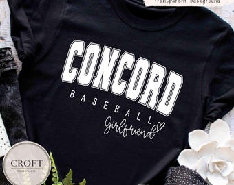 Concord Baseball Girlfriend SVG PNG | Collegiate Sports Mom Cut File (Digital Download)