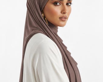Hijab in jersey di bambù - Tartufo