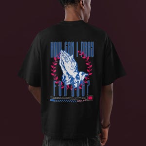 Men's Tee, Christian Prayer T-Shirt, Scripture Quote Shirt, Oversized Top, Religious Gift, John 3:16