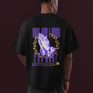 Men's Tee, Christian Prayer T-Shirt, Scripture Quote Shirt, Oversized Top, Religious Gift, John 3:16