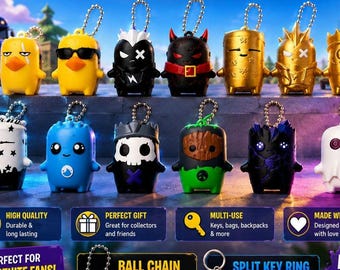 Sprites Fort Building 3D Printed Keychain - Battle Royale Gamer Sprite Accessory