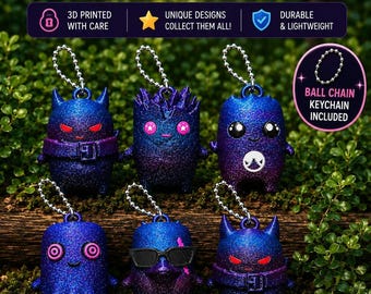 Galaxy Sprites Fort Building 3D Printed Keychain - Battle Royale Gamer Sprite Accessory