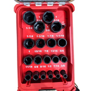 Milwaukee Packout Insert Liner for 19pc 1/2" SAE Deep Impact Socket Set Organise