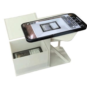 Card Scanner Phone Stand for Pokemon MTG Trading Cards with Storage Box