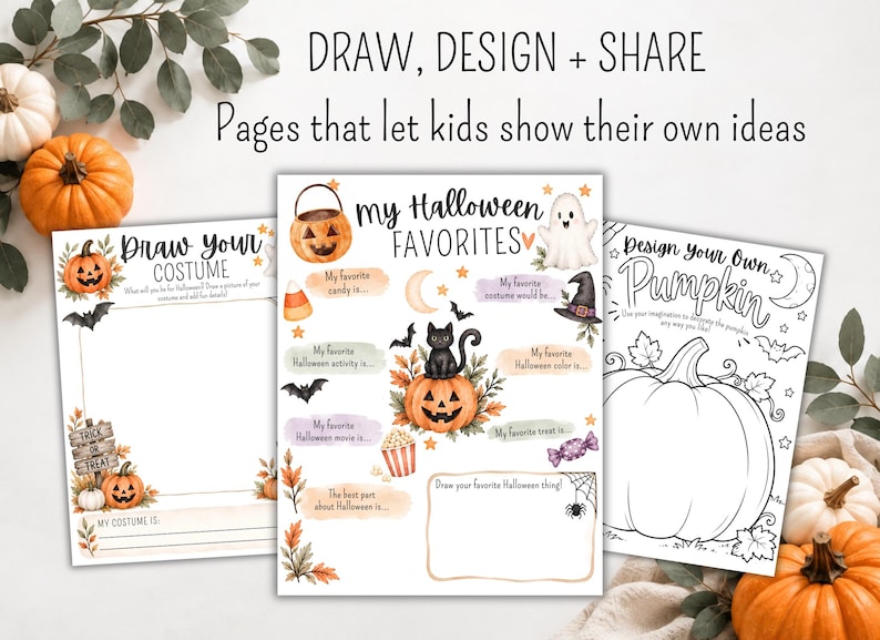 Kids Halloween Activity Pack, Printable Halloween Activities for Kids ...