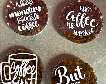 Resin Coffee Coasters | Handmade Unique Gift | Coffee Table Coaster | Home Bar Decor | Coffee Lovers Gift