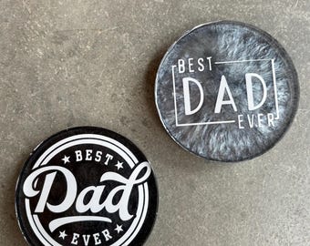 Best Dad Ever Resin Drink Coaster | Handmade Father's Day Gift | Unique Gift | Coffee Table Coaster | Home Bar Decor | Gift for Him | Custom