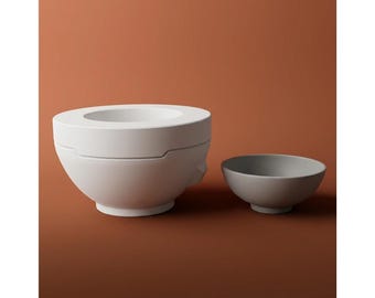 Molde de yeso personalizable para cuenco mediano, molde de colada para lavabo de cerámica