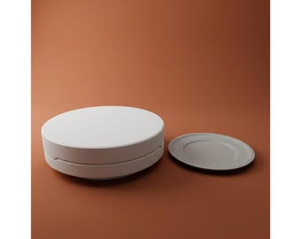 Molde de yeso personalizable para platos redondos, molde grande para bandeja de cena de 23 cm (9 pulgadas) para fundición por deslizamiento.