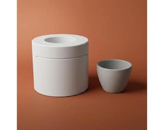 Molde de yeso personalizable para tazas de cerámica, molde pequeño para moldeo por colada de macetas