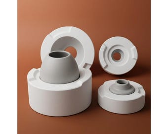 Molde de yeso personalizable para urnas con tapa, molde grande para colada de cerámica.