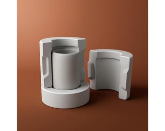 Molde de yeso personalizable para vasos altos, molde para colada de tazas de cerámica