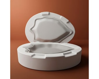 Molde de yeso personalizable para platos con forma de hoja, molde de colada para platos de cerámica