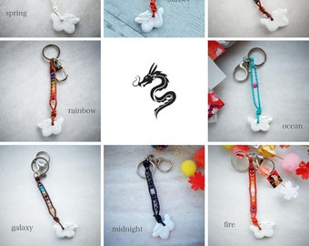 Gift for Year of Dragon Friend, Child, Teenager -Chinese Japanese New Year Zodiac Symbol Keychain -Handmade Presents Made in Japan