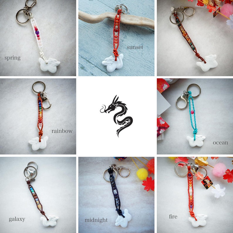 Year of Dragon Lucky Charm Bag Strap Key Chain Japanese Chinese Zodiac Lunar New Year Gift Lucky Charm Decoration Kazari Handmade 2024 image 3