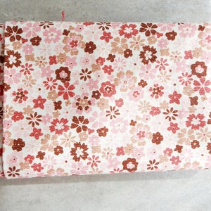 Sakura Cherry Blossom 和風 Print Motif Cotton Fabric Made in Japan Authentic Japanese Cloth DIY Handmade Sewing Quilting Zakka Pouch Coaster image 2