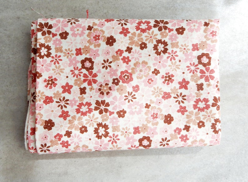 Sakura Cherry Blossom 和風 Print Motif Cotton Fabric Made in Japan Authentic Japanese Cloth DIY Handmade Sewing Quilting Zakka Pouch Coaster image 2