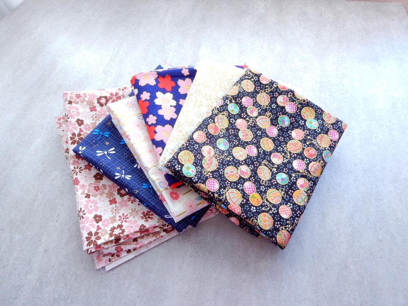 Sakura Cherry Blossom 和風 Print Motif Cotton Fabric Made in Japan Authentic Japanese Cloth DIY Handmade Sewing Quilting Zakka Pouch Coaster image 5